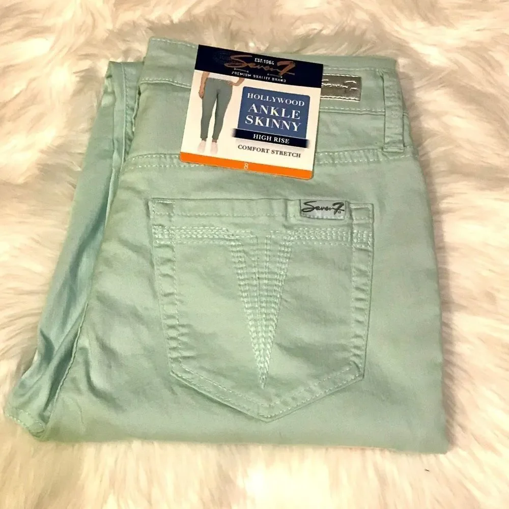 NWT $69 Seven7 | Hollywood | High Rise | Skinny Jeans in Starlight Blue 8 - Picture 11 of 15